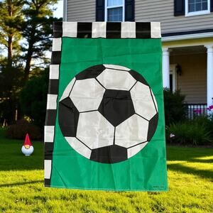 American Greetings Soccer Ball Garden Flag Outdoor Indoor Room Decor 41" Sport